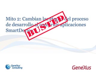 Mito 2: Cambian las etapas del proceso
de desarrollo al construir aplicaciones
SmartDevice.
 