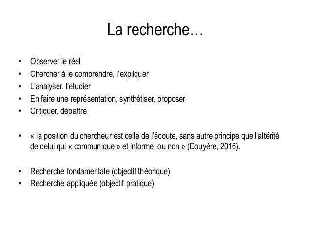 Introduction à la recherche