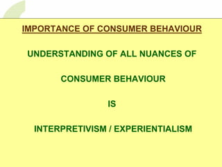 Consumer Buyer Behaviour: Nature and scope of consumer behavior | PDF