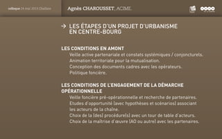 PANTONE
ROUGE : 1805 C
colloque 24 mai 2013 Challans Agnès CHAROUSSET, ACIME.
ÆÆ Les étapes d’un projet d’urbanisme Æ
    ...