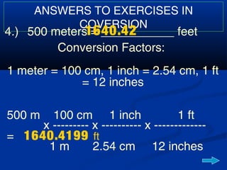 1 Conversion Exercises