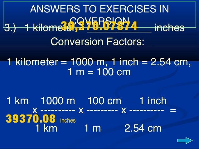 1 Conversion Exercises 1 Conversion Exercises