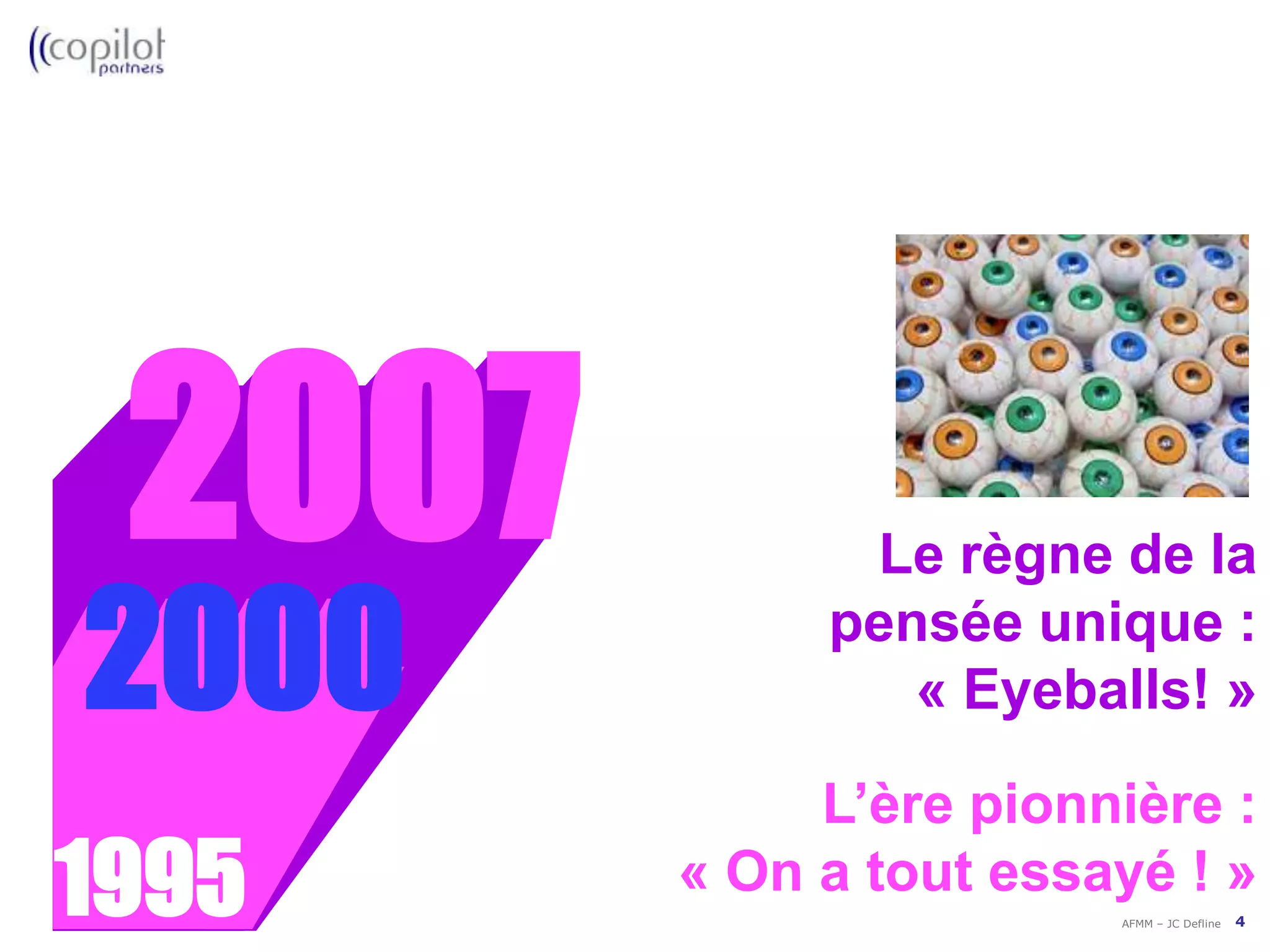 L’évolution des modèles économiques sur Internet2000L’ère pionnière : « On a tout essayé ! »1995