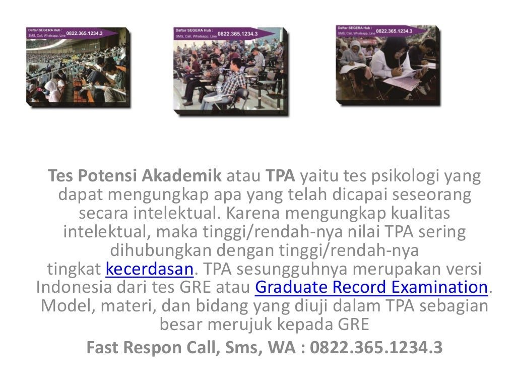 Tes Potensi Akademik Bappenas ITB Murah Di malang Fast