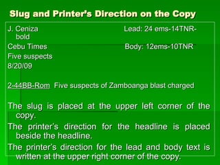COPYREADING and headline writing in journalism | PPT