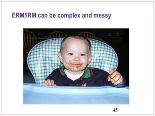 45
ERM/IRM can be complex and messy
 