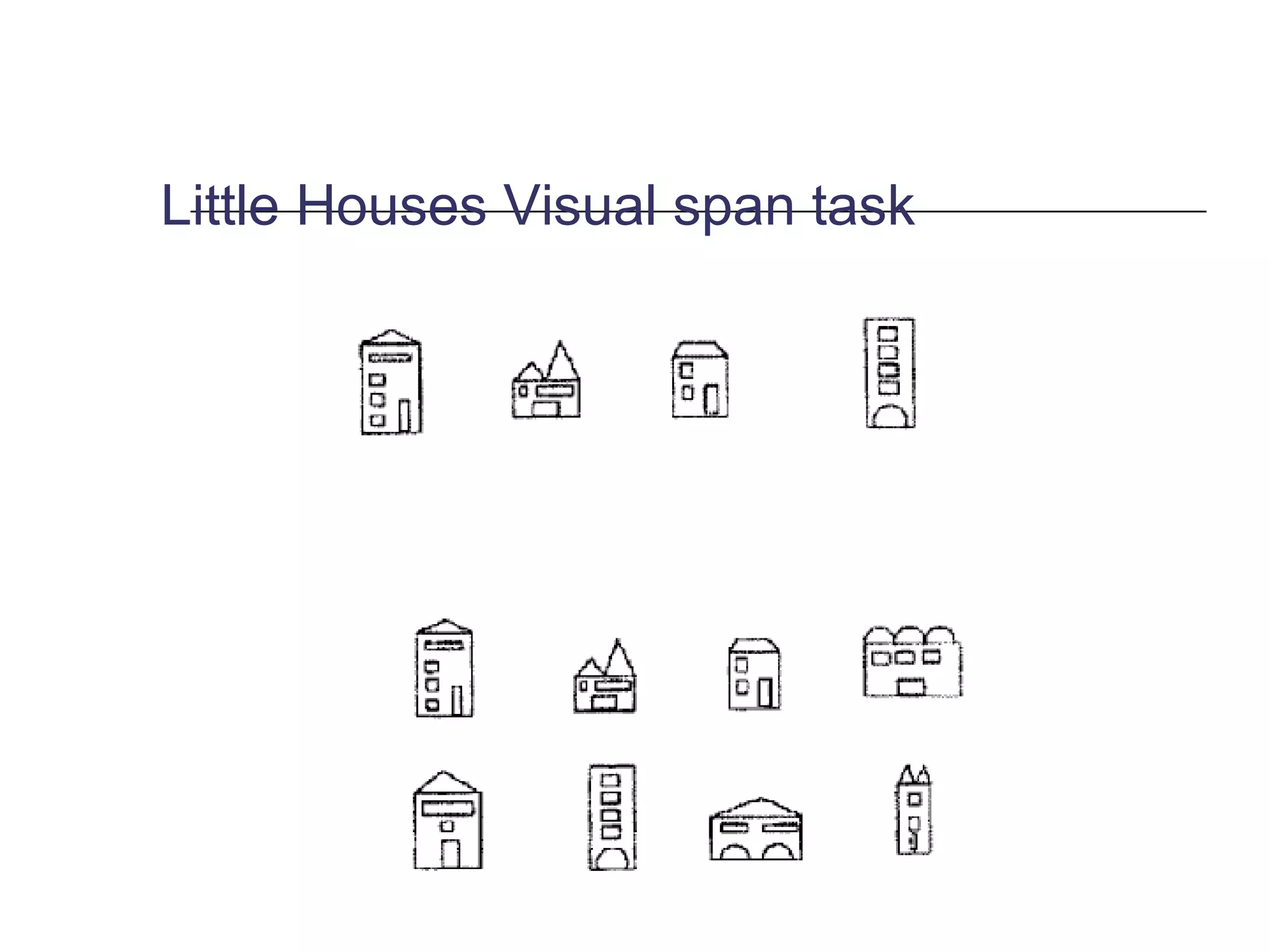 Little Houses Visual span task 