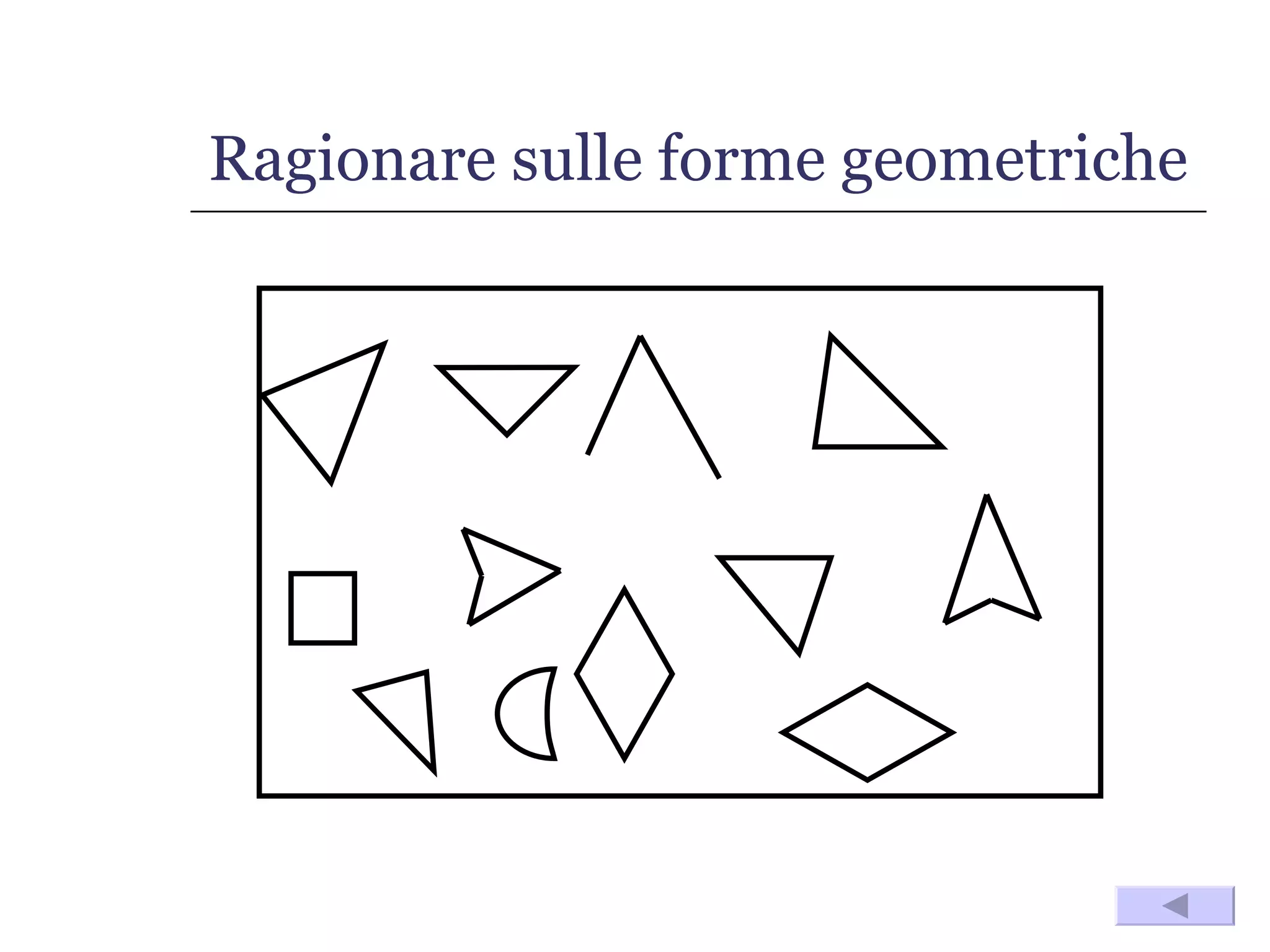 Ragionare sulle forme geometriche 