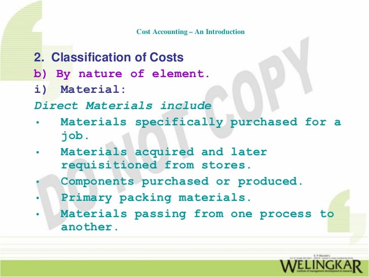 An Introduction to Cost Accounting