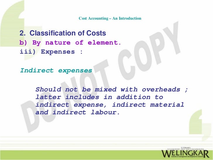 An Introduction to Cost Accounting