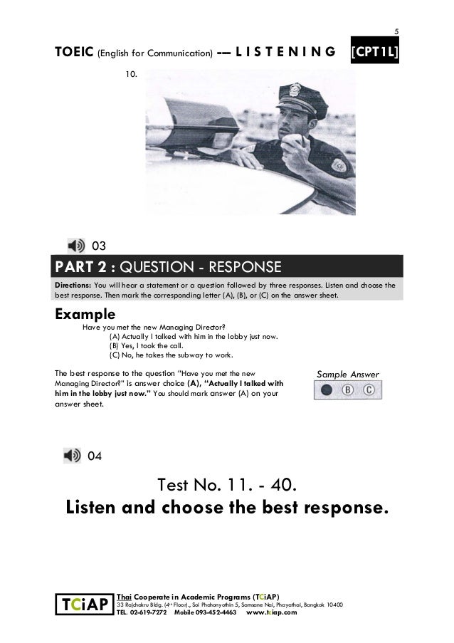 question-response listening toeic test Listening toeic 2015 question-response listening toeic test Listening toeic 2015