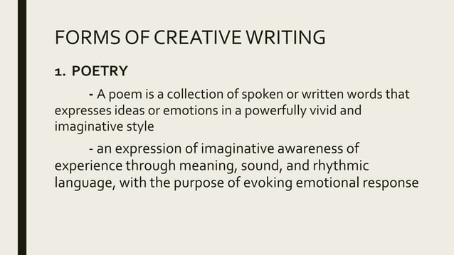 1 creative writing | PPT