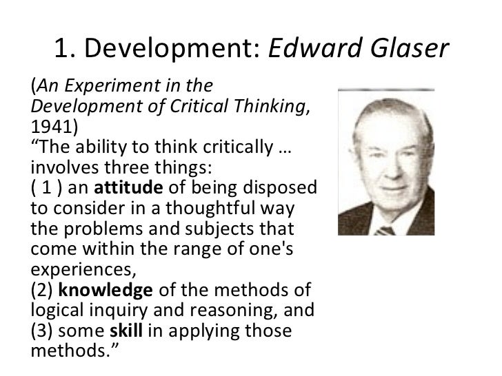 glaser 1941 critical thinking