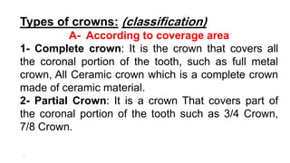 Lecture about Crown and bridge clinically in dental.pdf