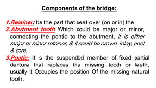 Lecture about Crown and bridge clinically in dental.pdf