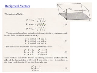 Reciprocal Vectors 