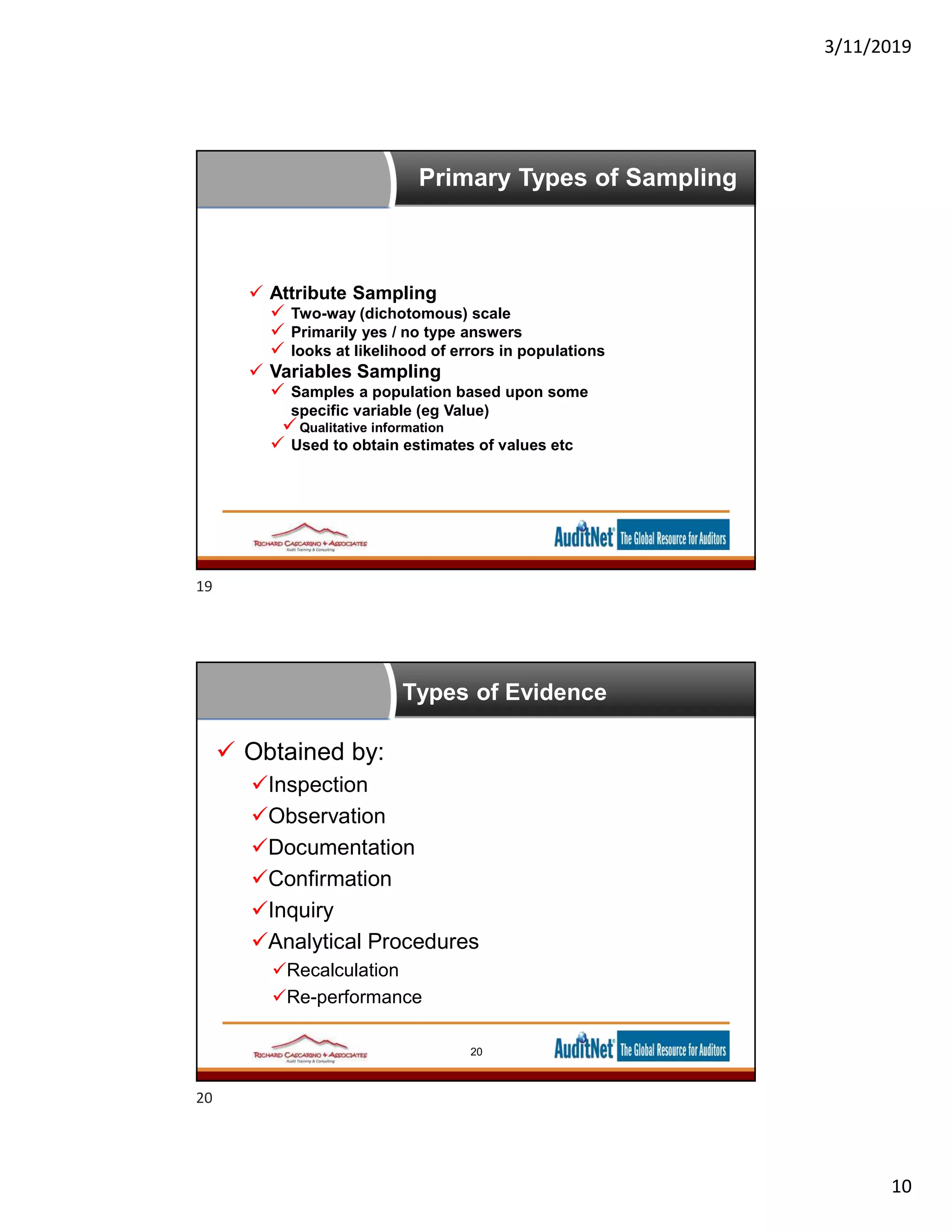Data Analytics for Internal Auditors - Understanding Sampling | PDF