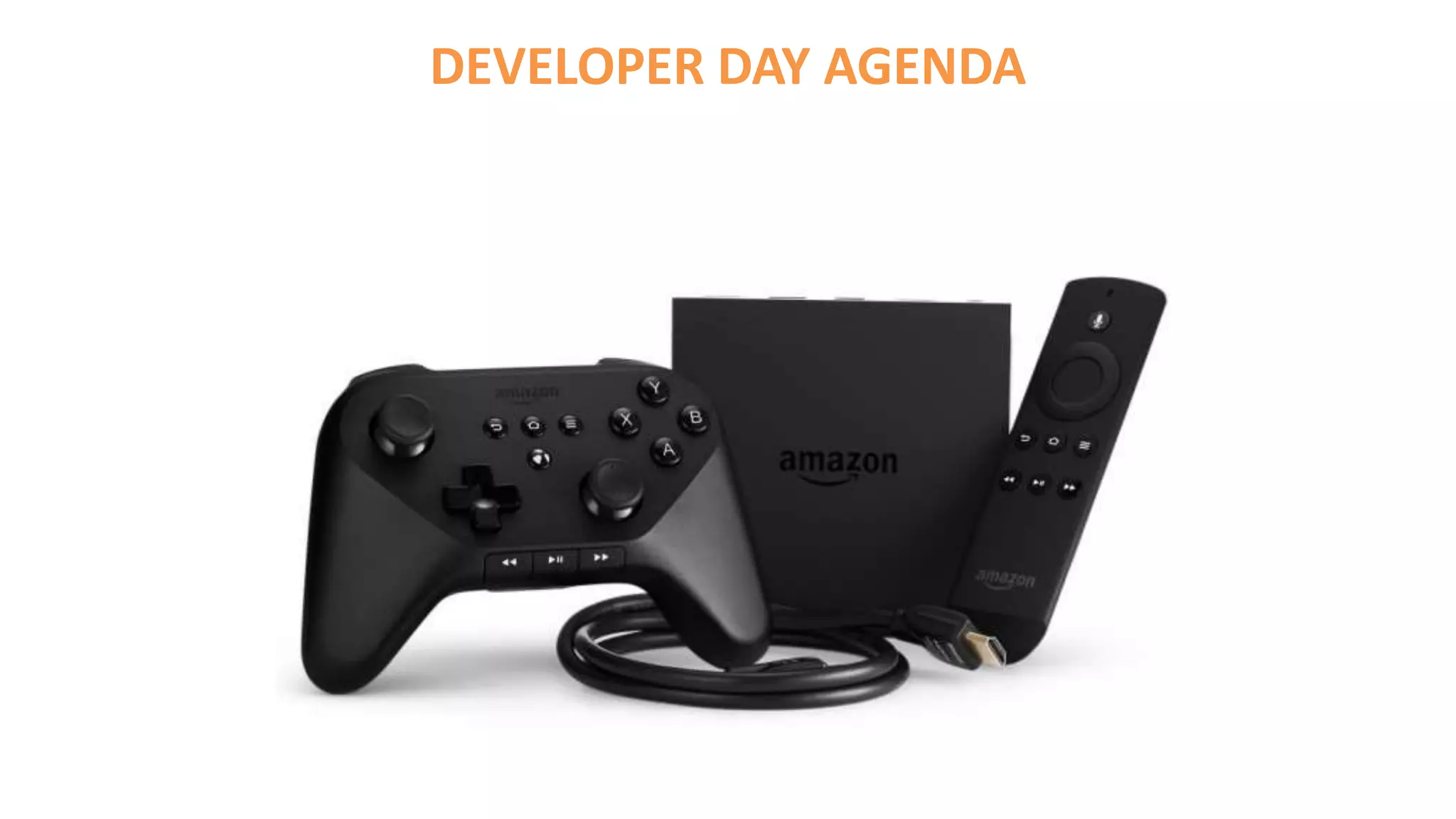 DEVELOPER DAY AGENDA
 