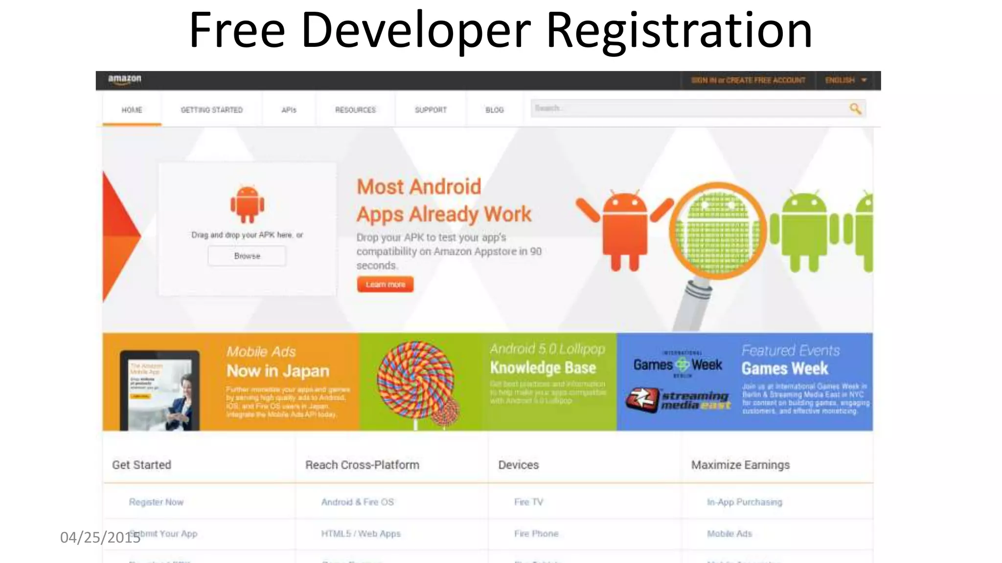 Free Developer Registration
04/25/2015
 