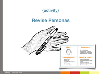 {activity}

                         Revise Personas




LUXR.CO   JANUARY 2012
 