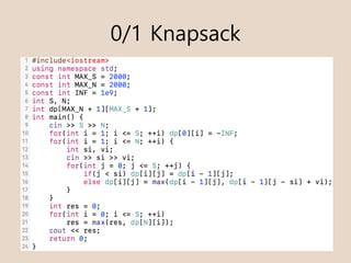 0/1 Knapsack
 