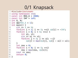 0/1 Knapsack
 