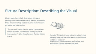 Exploring Theories and Practices of Description in Literature for ...