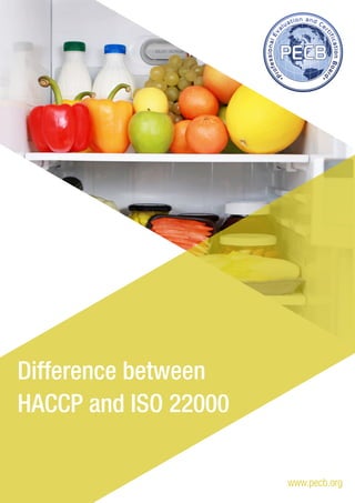 Difference between 
HACCP and ISO 22000 
www.pecb.org 
 