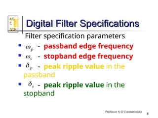 Dsp Ripples Digital filter design using concept of DSP | PPT