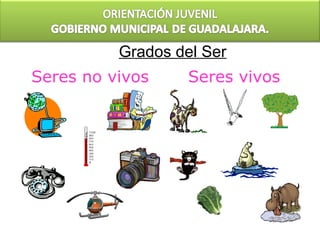 Grados del Ser
Seres no vivos     Seres vivos
 