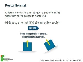 Mecânica Técnica - Profº. Romulo Rocha – 2013.2
 