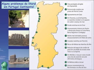 Alguns problemas do litoral em Portugal Continental 