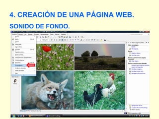 4. CREACIÓN DE UNA PÁGINA WEB. SONIDO DE FONDO. 