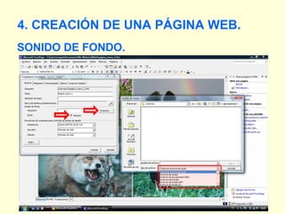 SONIDO DE FONDO. 4. CREACIÓN DE UNA PÁGINA WEB. 