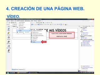 VÍDEO. 4. CREACIÓN DE UNA PÁGINA WEB. 