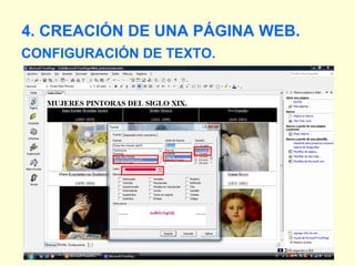 CONFIGURACIÓN DE TEXTO. 4. CREACIÓN DE UNA PÁGINA WEB. 