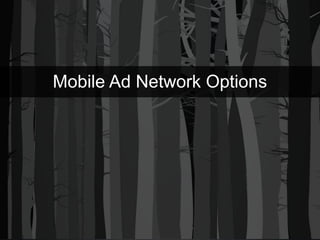 Mobile Ad Network Options

 