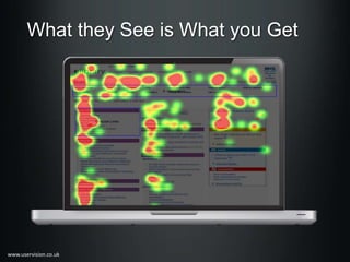 What they See is What you Get

www.uservision.co.uk

 