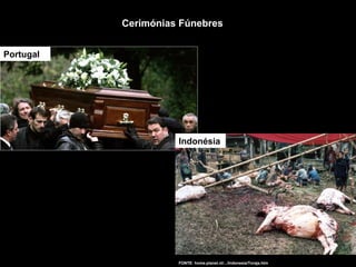 Cerimónias Fúnebres
Portugal
Indonésia
FONTE: home.planet.nl/.../Indonesia/Toraja.htm
 