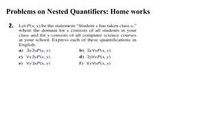 Problems on Nested Quantifiers: Home works
2.
 
