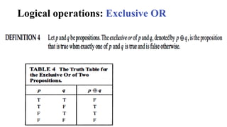 Logical operations: Exclusive OR
 