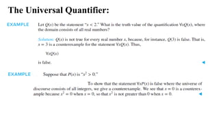 The Universal Quantifier:
 