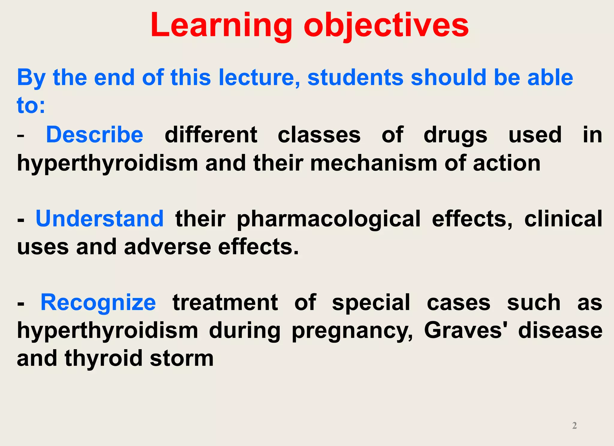 drugs used in hyperthyroidism | PPT