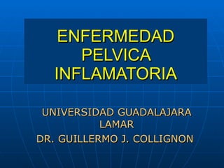 ENFERMEDAD PELVICA INFLAMATORIA UNIVERSIDAD GUADALAJARA LAMAR DR. GUILLERMO J. COLLIGNON  