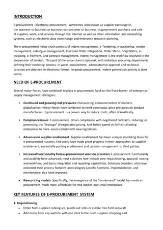E - Procurement Report | DOCX