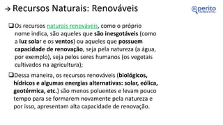 Ecologia e recursos naturais