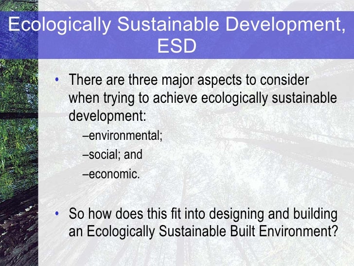 1. ecologically sustainable development