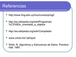 Estructuras de datos y algoritmos Curso 2009 | PPT