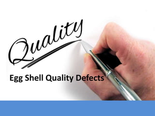 Egg Shell Quality Defects
 