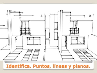 Identifica. Puntos, líneas y planos.
 